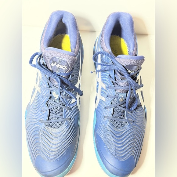 ASICS Men's Court FlyteFoam Novak Tennis Blue Print/White - Picture 3 of 9